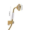 Duschkopf Handbrause 1/2 Zoll Gold mit Schlauch und Produktbild-Vorschau 9