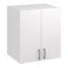 A white kitchen cabinet with two doors and silver handles, shown against a white background. Náhľad obrázku produktu