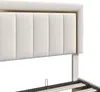 Letto imbottito 160x200cm con contenitore e rete a doghe, Anteprima dell’immagine prodotto 8