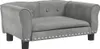 vidaXL Hundebett Hellgrau 70x45x30 cm Samt Produktbild-Vorschau 1