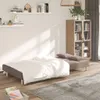 Schlafsofa 2-Sitzer mit 2 Kissen Taupe Stoff Produktbild-Vorschau 3