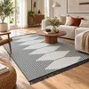 Designer Teppich Beidseitig Ethno Kelim Schwarz Grau Trend, Produktbild-Vorschau 2