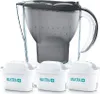 A water filter pitcher and three replacement filters. Produktbild-Vorschau