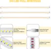 A product image showcasing multiple LED grow light bars and close-ups of their features, along with a USB cable and controller. Produktbild-Vorschau