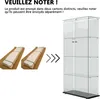 Mobile in vetro con illuminazione a LED, 163 x 78,5 x 35 Anteprima dell’immagine prodotto 9