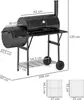 Outsunny Holzkohlegrill aus Stahl BBQ Smoker mit Deckel Produktbild-Vorschau 3