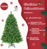 A marketing image of a green artificial Christmas tree with text overlays describing its features. Anteprima dell’immagine prodotto