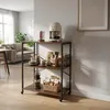 Relaxdays Küchenrollwagen, 3 Ablagen, 6 S-Haken, HxBxT: Produktbild-Vorschau 5