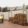 Outsunny Range buches extérieur, abri buches, support de Voir les images du produit 9