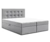 AX LIVING Boxspringbett Galata 140x200 Grau mit Topper Produktbild-Vorschau 2