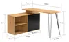 FineBuy Schreibtisch MDF Metall 130cm Eiche Nachbildung L Produktbild-Vorschau 3