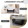 Lavice 831-135BK, čalouněná, MDF, pěna, černá, 102 x 31 x Náhled obrázku produktu 7