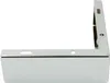 A close-up, studio shot of a single chrome furniture leg on a white background. Voir les images du produit
