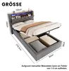 STILVORA Polsterbett 90×200 cm mit Bettkasten & LED, Produktbild-Vorschau 7
