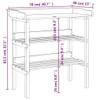 vidaXL Sázecí stolek s policemi šedý 78x38x82,5 cm masivní Náhled obrázku produktu 8