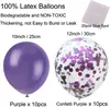 ZERODECO Party Dekoration Violett Konfetti Ballons Pompoms Produktbild-Vorschau 6