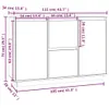 Sideboard Schwarz 111x34x75 cm Massivholz Kiefer Produktbild-Vorschau 10
