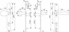 Technical drawing with dimensions of door handles. Anteprima dell’immagine prodotto