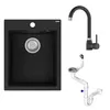 GranMaster Ivo Granitspüle 1 Becken mit Armatur und Siphon Produktbild-Vorschau 1