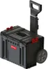 A black and gray rolling tool box with red latches and a red logo. Náhled obrázku produktu