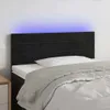 LED Kopfteil Schwarz 90x5x78/88 cm Samt Produktbild-Vorschau 1