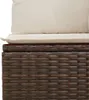 vidaXL Gartensofa mit Kissen 3-Sitzer Braun Poly Rattan Produktbild-Vorschau 2