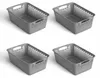 Opbergmand antraciet, 12,0 liter - 44x30x17 cm - set van 4 Productafbeelding-voorbeeld 1