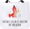 Mr. & Mrs. Panda Tote Bag Hummer Weizen - Weiß - Geschenk, Produktbild-Vorschau 1