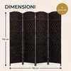 IvoQ Separé Nero – Divisorio per ambienti – 4 pannelli – Anteprima dell’immagine prodotto 2