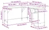 Psací stůl Sonoma dub 141x141x75 cm materiál na bázi dřeva Náhled obrázku produktu 8