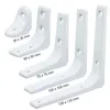 A collection of white shelf brackets of varying sizes, displayed on a white background. Podgląd zdjęcia produktu