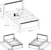 Bettgestell 120x200 cm Liegefläche, mit Bettschublade weiß Produktbild-Vorschau 5