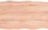 Tischplatte 80x50x2 cm Massivholz Eiche Behandelt Baumkante Produktbild-Vorschau 2