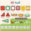 Olvy Magnetické stavební kostky Montessori Toys 80 ks Náhled obrázku produktu 2