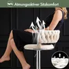 Barhocker 2er Set mit Samtsitz (Beigeweiß) | Barhocker Produktbild-Vorschau 6