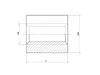 Trapezgewindemutter EVKM 26X5 links Stahl, Vierkant SW40L39 Produktbild-Vorschau 2