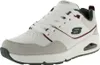 A single white Skechers sneaker with gray and red accents is shown against a white background. Voir les images du produit