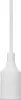 A white pendant light with a bell-shaped base and a long stem, isolated on a white background. Produktbild-Vorschau