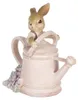 Clayre & Eef Figur Kaninchen 10x6x11 cm Rosa Kunststoff Produktbild-Vorschau 2