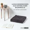 HOMESCAPES Sitzkissen unifarben schwarz 50 x 50 cm Produktbild-Vorschau 2