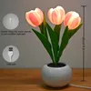 Tulpenlampe, künstliche Blumenlampe, Tischlampe, Produktbild-Vorschau 2