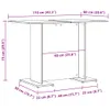 vidaXL Esstisch Artisan-Eiche 110x60x75 cm Holzwerkstoff Produktbild-Vorschau 9