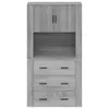 vidaXL Credenza Grigio Sonoma materiale a base di legno Anteprima dell’immagine prodotto 7