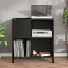 vidaXL Szafka panelowa czarna 84,5x38x89 cm Materiał Podgląd zdjęcia produktu 3
