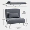 Fauteuil-lit HOMCOM 3-en-1 pliable, canapé-lit avec Voir les images du produit 3