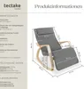 tectake® Schaukelstuhl Onda 67 x 115 x 86 cm Produktbild-Vorschau 5