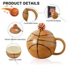 Basketball Tasse, 400ml Basketball Keramik Becher, Produktbild-Vorschau 6