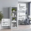 SELO Nowoczesny regał na książki 50 x 31 x 148 cm – Podgląd zdjęcia produktu 4
