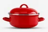 Bemus Emaille Bratentopf 20 cm, rot glänzend / Kochtopf Produktbild-Vorschau 4