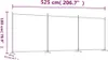 3-panelový paraván biely 525x180 cm látkový Náhľad obrázku produktu 7